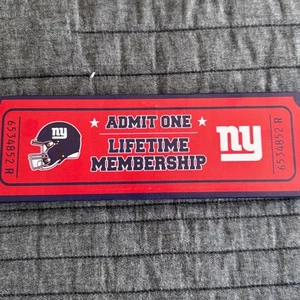New NFL New York Giants Admit One Lifetime Membership Leinwand Dekor - 11" x 3,5" - Bild 1 von 11