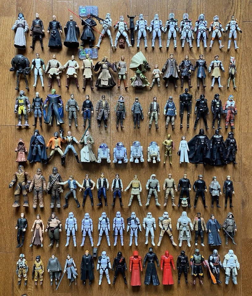 Lote de 99 figuras de acción Kenner / Hasbro Star Wars + Land Speeder! Foto 1 de 4