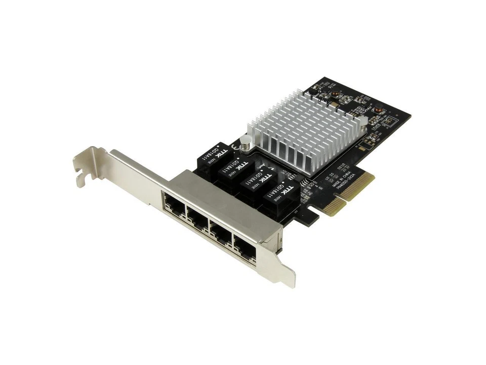 StarTech.com 4-Port Gigabit Ethernet Network Card w/ Intel Chip, PCI Express, - Image 1 of 4