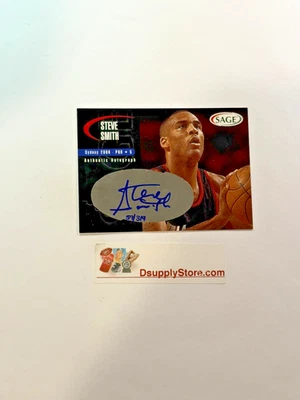 Sage Authentic Auto #59/319 Steve Smith #A45 2000 autógrafo envío gratuito Foto 1 de 2