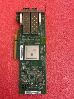 QLOGIC QLE2562 DUAL-PORT NETWORK ADAPTER W/2 SFPs, TESTED - Image 1 of 2