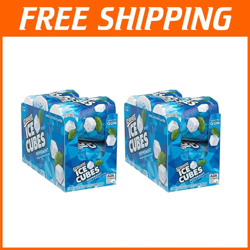 Cubos de hielo Menta Goma de mascar sin azúcar - Ideal para el hogar y la oficina (paquete de 6) Foto 1 de 4