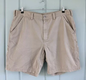 Duluth Trading Co Hombres 40 Pantalones Cortos Carpintero Carga Utilitario Jean Marrón 9" Entrepierna - Imagen 1 de 6