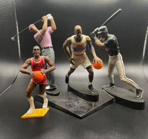 MICHAEL JORDAN 4 FIGURINES LOT - BASKETBALL, BASEBALL AND GOLF - Picture 1 of 10
