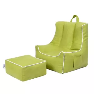 Kids Bean Bag Armchair with Footstool Playingroom Toddler Beanbag Chair Seat - Picture 1 of 5