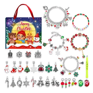 Christmas Charm Advent Calendar Jewelry Making Kit Countdown Calendar 24Days - Picture 1 of 12