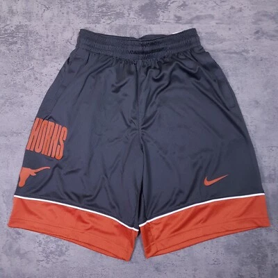 NIKE Texas Longhorns Dri-Fit Mesh Football Shorts Mens Size SMALL Orange Gray - Image 1 of 4