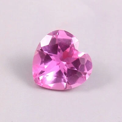 AAA 10x10 mm Natural Impecable Ceilán Rosa Zafiro Corazón Piedra Preciosa Corte Suelta Foto 1 de 4