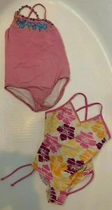 Kate Mack One Piece Lot 2 Swim Suit Bathing Pink Teen Girl Size 16 Nylon $100 - Picture 1 of 12