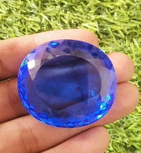 181.40 Ct Flawless Neon Blue Paraiba Apatite Oval Cut AAA Quality Loose Gemstone - Picture 1 of 8