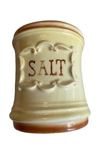 Vintage Royal Copley Ceramic Salt Box Yellow Vintage Farm House Cottage Decor - Picture 1 of 5