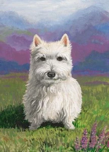 IMPRESIÓN DE PINTURA RYTA WEST HIGHLAND TERRIER RETRATO WESTIE 5x7 RETRATO ARTE 🙂 - Imagen 1 de 1