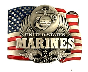 Fibbia per cintura vintage 1991 United States Marines di Siskiyou Buckle Co. - Foto 1 di 3