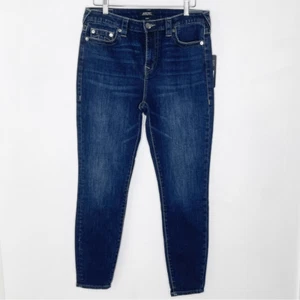 True Religion Jennie Curvy Mid Rise Super Skinny Dark Wash Denim Jeans - 31 - Bild 1 von 11