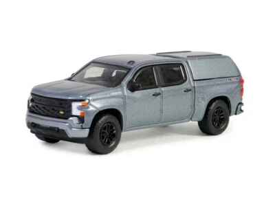 2023 Chevrolet Silverado 1500 Custom – Gray 1:64 Model - Greenlight 35280F - Image 1 of 2