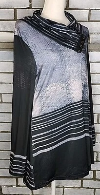 Женское большое платье-туника Azalea от Firmiana топ эластичный пуловер с длинным рукавом - Изображение 1 из 4