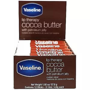 Vaseline Lip w/o Backer Card Cocoa - 12 Pack Box - Picture 1 of 6