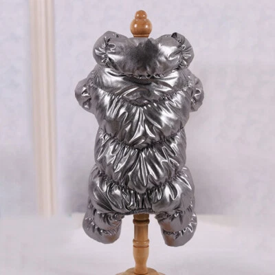 Abrigo de invierno 4 patas para perro cachorro impermeable cálido mono suave forrado de lana chaqueta Foto 1 de 4