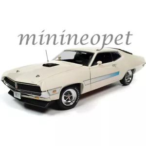 AUTOWORLD AMM1256 1971 FORD TORINO GT "CLASS OF 1971" 1/18 DIECAST CAR WHITE - Picture 1 of 6