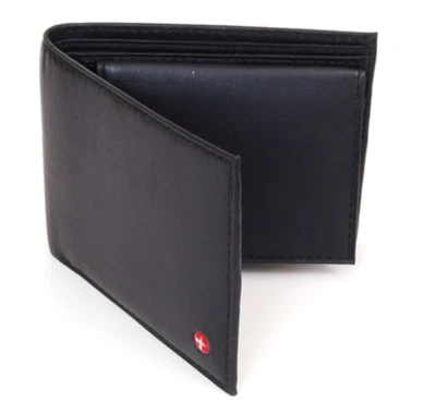 Alpine Swiss Brown Classic Passcase Bifold Wallet 4.5"x3.5" Style #SW-135 - Image 1 of 3