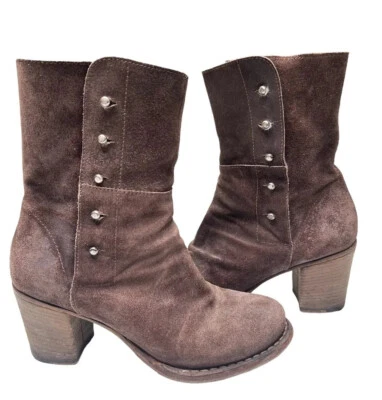 Botas Fiorentini Baker Beth Marrón Gamuza Tacón Ecuestre Moto Mujer EUR 37 US 7 Foto 1 de 4