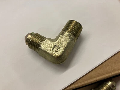 (1) Parker 5-4 CTX-S male elbow Triple Lok # 5 Male JIC by 1/4 Male NPT 90