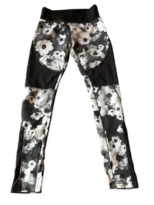 Justice Girl Active Youth Size L Large 14 Athletic VGUC Legging Black White - Picture 1 of 14