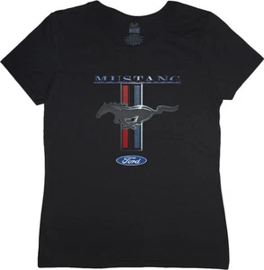 Ladies t-shirt Ford Mustang pony tri bar design women's size tee shirt - Picture 1 of 1
