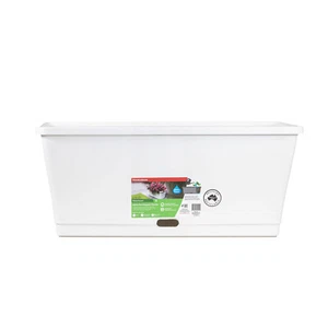 Homeleisure WaterSaver Metro Rectangle Planter Plant Pot Garden Decor 75cm White - Picture 1 of 1