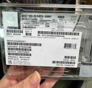 NEW INTEL SSD D3-S4620 SERIES 480GB SATA III SSDSC2KG480GZP1 2.5" 6Gb/s SATA SSD - Picture 1 of 3