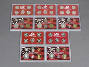 Lot of 5 US Silver Proof Sets 2002, 2003, 2004, 2005, 2007 (No Box, No COA) - Picture 1 of 9