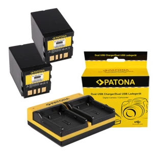 2x Batteria Patona + caricabatteria USB doppio per Jvc GZ-MG37EX,GZ-MG40 - Imagen 1 de 1