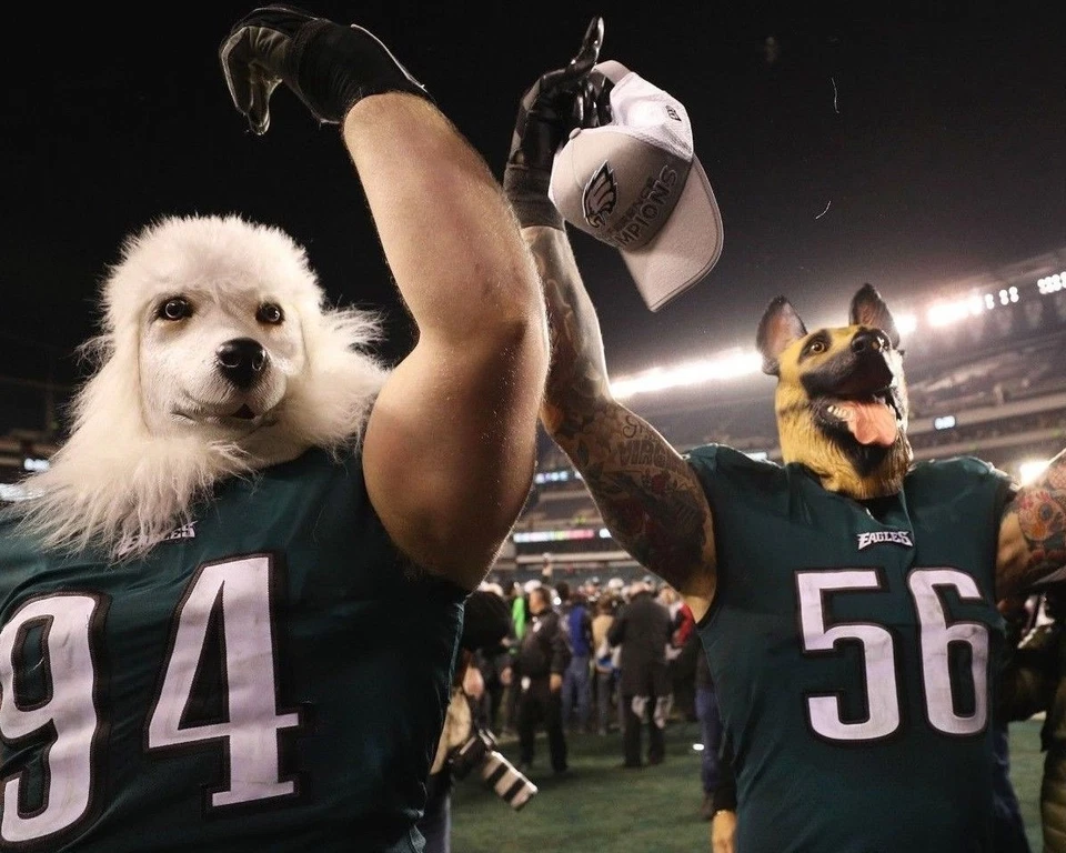 BEAU ALLEN CHRIS LONG 8X10 PHOTO PHILADELPHIA EAGLES NFL FOOTBALL PICTURE SBLII Foto 1 de 1