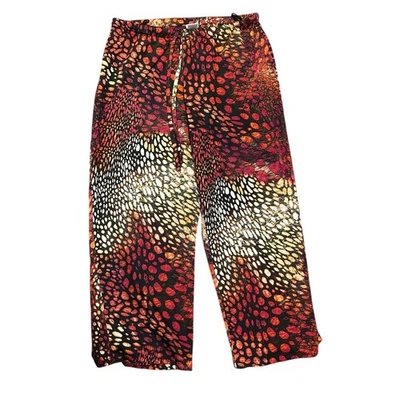 NATORI Animal Print Satin Loungewear Lounge Pajama Pants Women's Size SMALL - Image 1 of 4