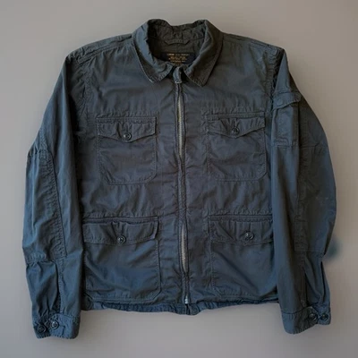 J Crew A22 Military Jacket Large Black Full Zip OG 107 Outerwear Minimalist - Image 1 of 4