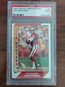 1991 PACIFIC PROTOTYPES #1 JOE MONTANA DIFF.BORDER FROM REG.CARD HOF - Picture 1 of 2