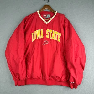 Chaqueta cortavientos suéter Iowa State Cyclones adulto grande roja jugador profesional NCAA - Imagen 1 de 13
