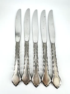 Set of 5 Knife Knives Oneida Community CELLO Stainless Satin Burnished Flatware - Picture 1 of 6