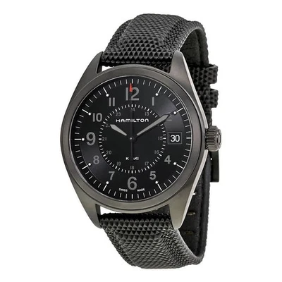 Reloj para hombre Hamilton Khaki Field esfera negra PVD negro H68401735 Foto 1 de 4
