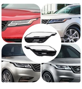 1 Pair Headlight Clear Lens Cover For 2017-2024 Range Rover Velar Left & Right - Picture 1 of 10