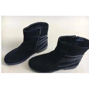 Stride Rite schwarze Stiefeletten stilvoll Riemen bequem niedriger Absatz Gr. 2 brandneu - Bild 1 von 2