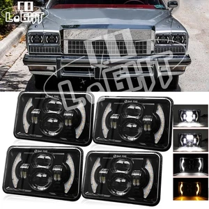 4pcs 4x6" Led Headlights Hi/Lo Fit Parisienne 1975 1976 1977 1978 1979 1980-85 - Picture 1 of 9