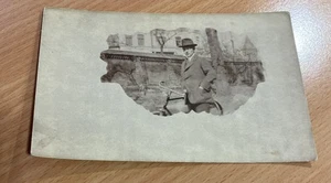 Ansichtskarte ca. 1915 Herr mit Fahrrad - Bild 1 von 2