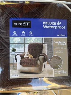 Sure, Fit Deluxe Waterproof Recliner, Pet Cover With Nonslip Backing 78-88 Inch - Image 1 of 2