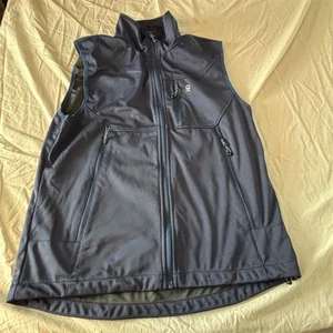 Little Donkey Andy Men's Blue Softshell Vest M Windproof Fleece-Lined - Picture 1 of 9