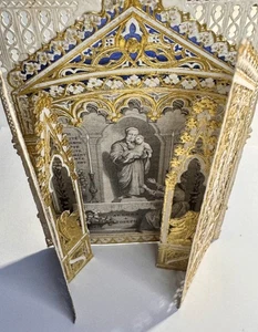 Antigua TARJETA SAGRADA De Colección Canivet Encaje Jesús José devoción caridad móvil 3D - Imagen 1 de 6