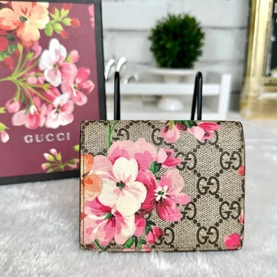 Gucci Flora Compacto Billetera Muñequera Bolso de Mano BUEN USADO HERMOSO Foto 1 de 4