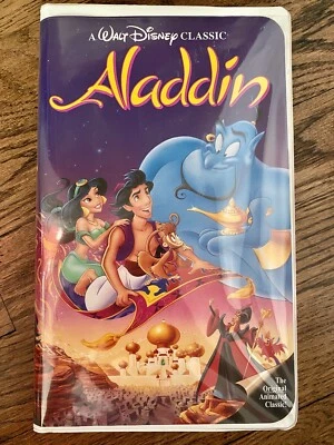 Disney Aladdin VHS Negro Diamante Clásicos Clamshell Nuevo Sin Jugar con Insertos Foto 1 de 4