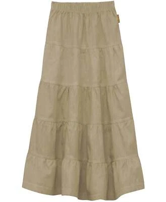 Девочка длина лодыжки длинный джинсовой ткани 5 ярусная юбка - Изображение 1 из 4