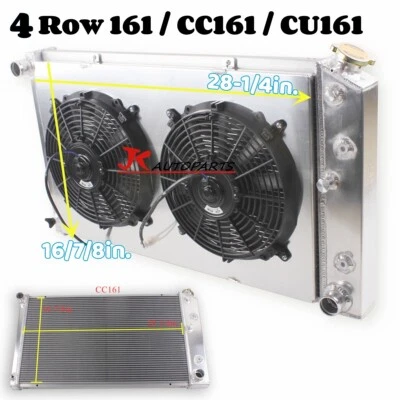 For Cadillac Fleetwood Eldorado DeVille Calais 4 Row Radiator Fan Shroud CU161 - Image 1 of 4